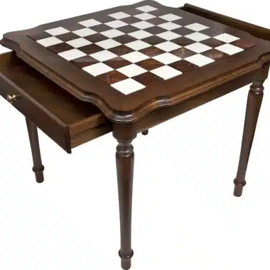 Alternative view of Mesa de lujo de madera maciza III Alabastro toscano y tapa de mármol de Carrara