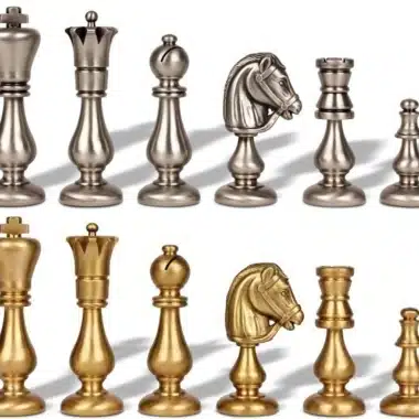 Juego de ajedrez "oriental" de latón macizo - Imagen 4