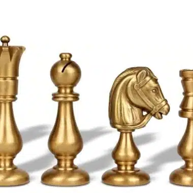 Alternative view of Juego de ajedrez "oriental" de latón macizo