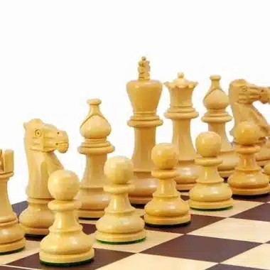 Tablero de ajedrez "Atlantic" de wengué y juego de ajedrez de palosanto