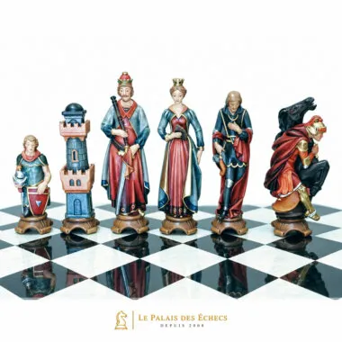 Alternative view of Juego de Ajedrez "Renacimiento Pintado al Óleo" en Madera de los Alpes Maciza Esculpido Tradicionalmente - Contáctenos para Verificar Disponibilidad