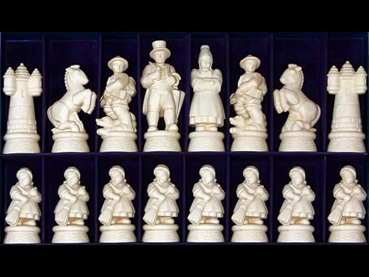 Juego de Ajedrez Alpine Madera Natural en Madera de los Alpes Maciza Esculpido Tradicionalmente - Imagen 2