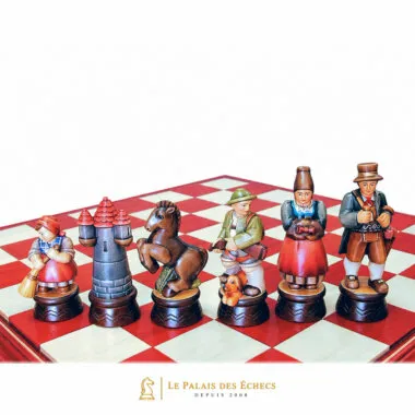 Alternative view of Juego de Ajedrez Alpine Pintado al Óleo en Madera de los Alpes Maciza Esculpido Tradicionalmente - Contáctenos para Verificar Disponibilidad