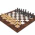 Juego de lujo de ébano Tablero de ajedrez de nogal oscuro y juego de ajedrez de ébano macizo