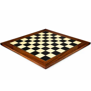 Tablero de ajedrez de madera de arce con borde de raíz de palisandro