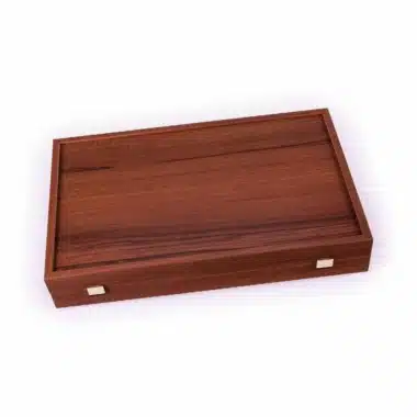 Backgammon Laminado de nogal con soportes laterales - Imagen 3