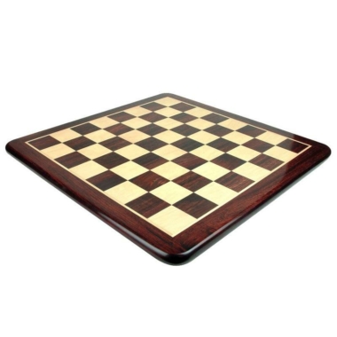 Tablero de Ajedrez Redondeado de Madera de Rosa y Arce Mate