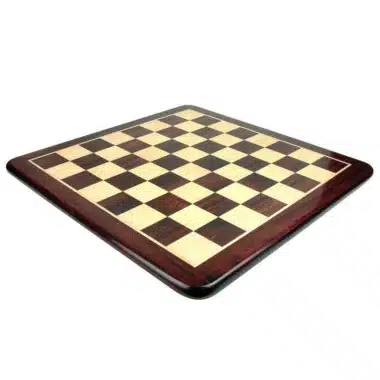 Tablero de Ajedrez Redondeado de Madera de Rosa y Arce Mate