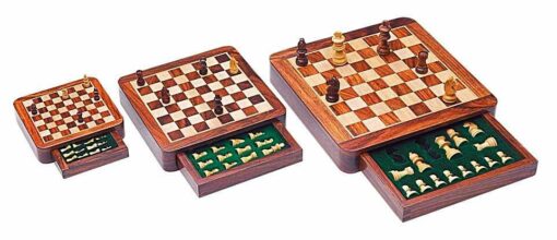 Set magnético de viaje con cajón de madera