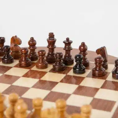 Juego de viaje redondo magnético con cajón de madera - Imagen 7