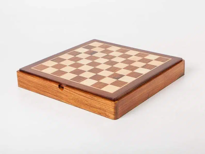 Conjunto Classic VIII Tablero de Ajedrez de Madera de Rosa Dorada con Almacenamiento Integrado & Juego de Ajedrez de Madera de Rosa Dorada - Imagen 5