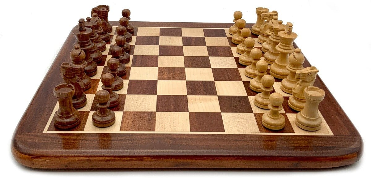 Conjunto Classic XII Tablero de Ajedrez en Madera de Rosa Dorada y Juego de Ajedrez en Madera de Rosa Dorada - Imagen 3