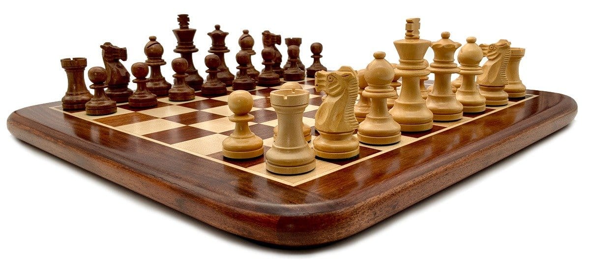 Conjunto Classic XII Tablero de Ajedrez en Madera de Rosa Dorada y Juego de Ajedrez en Madera de Rosa Dorada - Imagen 4