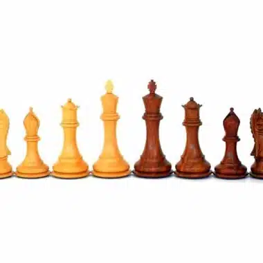 Alternative view of Conjunto Supremo Clásico Tablero de Ajedrez de Madera de Rosa Dorada y Arce y Juego de Ajedrez de Madera de Rosa Dorada