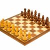 Tablero de ajedrez "Knight Academy" de nogal y arce y juego de ajedrez de palisandro