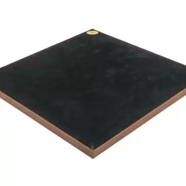 Tablero de ajedrez de cuero auténtico, reverso en fieltro negro con medallón dorado