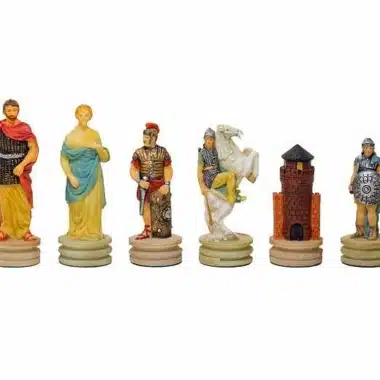 Juego de ajedrez de resina "Romanos contra Griegos
