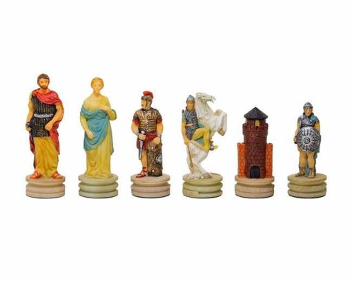 Juego de ajedrez de resina "Romanos contra Griegos