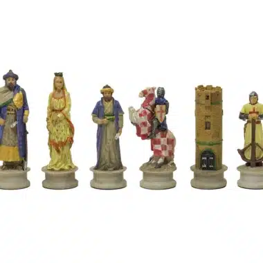 Juego de ajedrez de resina pintado a mano Cruzada