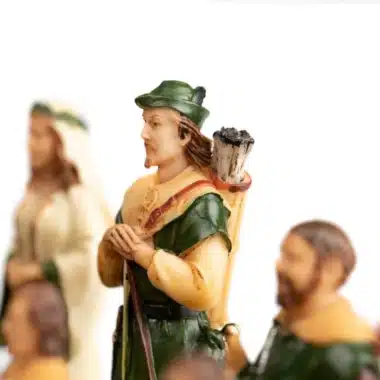 Alternative view of Juego de ajedrez de cuero Robin Hood y juego de ajedrez de resina pintado a mano