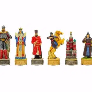Juego de ajedrez de resina "Rusos contra mongoles