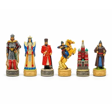 Juego de ajedrez de resina "Rusos contra mongoles