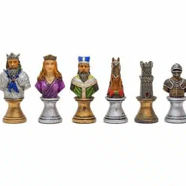 Juego de ajedrez de resina pintado a mano "Busto medieval