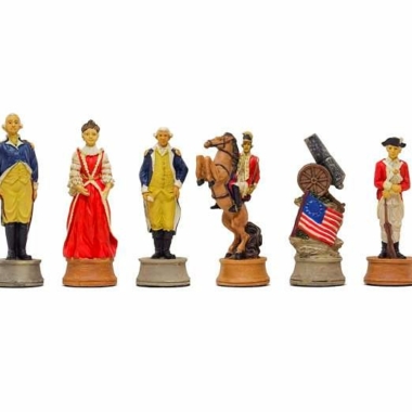 Juego de ajedrez de resina "Guerra de la Independencia de Estados Unidos