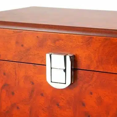 Caja de almacenamiento de chapa de madera de raíz (altura del rey = 8,8 cm)