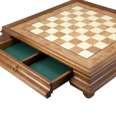 Alternative view of Tablero de Ajedrez en Madera de Brezo y Olmo con Cajón de Almacenamiento