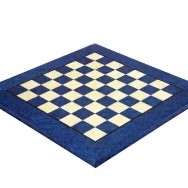 Tablero de ajedrez de madera de arce azul