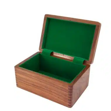 Caja de madera de palisandro dorada para guardar el juego de ajedrez de madera (altura del rey = 9,5 cm)