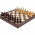 Juego de ajedrez "Sandrigham" de raíz de wengué y arce y juego de ajedrez de palisandro
