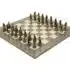 Conjunto Dark Fantasy Tablero de Ajedrez de Madera de Fresno Gris y Juego de Ajedrez de Resina