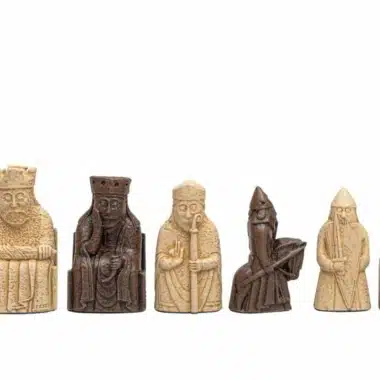 Juego de ajedrez de caoba de la Isla de Lewis, Juego de ajedrez de la Isla de Lewis y caja de almacenamiento - Imagen 6