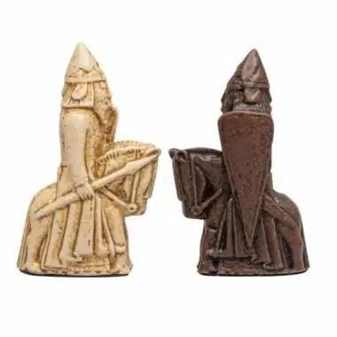 Juego de ajedrez de caoba de la Isla de Lewis, Juego de ajedrez de la Isla de Lewis y caja de almacenamiento - Imagen 7