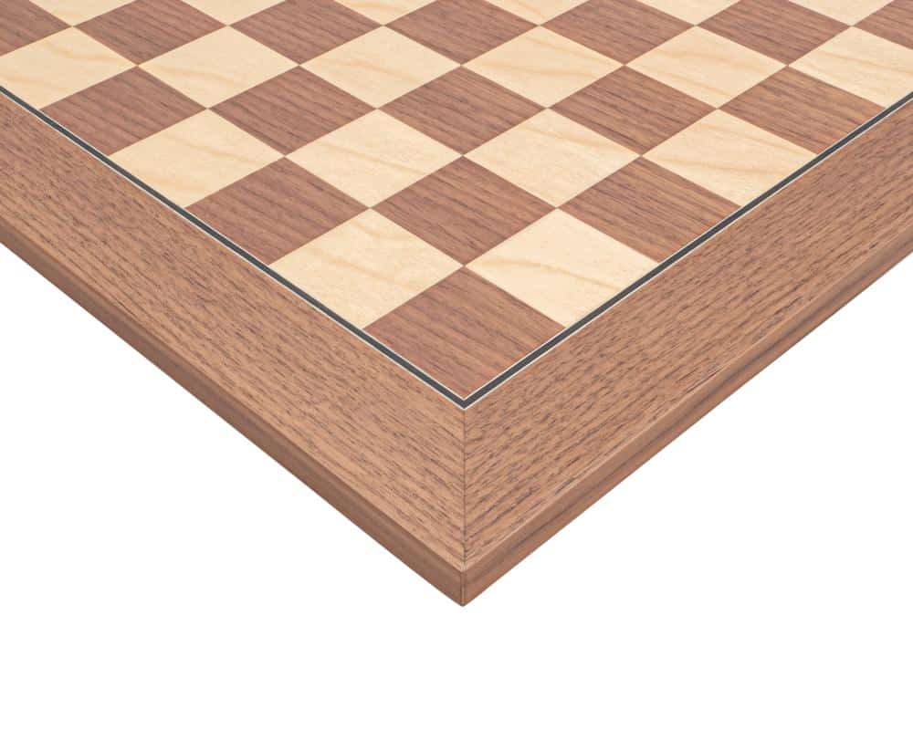 Conjunto Viejo Inglés III Tablero de Ajedrez de Madera de Nogal y Arce y Juego de Ajedrez de Madera de Boxwood Ebonizado - Imagen 7