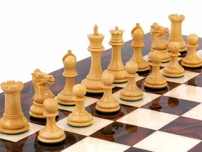 Conjunto Soberano Tablero de Ajedrez de Madera y Raíz de Arce, Juego de Ajedrez de Madera de Ébano y Caja de Almacenamiento de Raíz de Chapado - Imagen 3