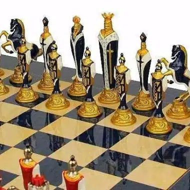 Juego de ajedrez metálico