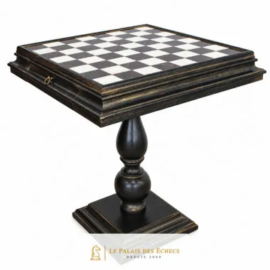 Mesa "Tilia" de madera de cal y tapa de alabastro toscano