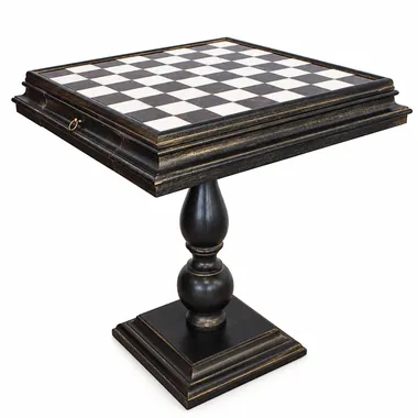 Mesa "Tilia" de madera de cal y tapa de alabastro toscano