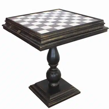 Mesa "Tilia" de madera de cal y tapa de alabastro toscano
