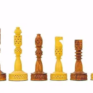 Juego de ajedrez "Rooks" de madera de palisandro y boj
