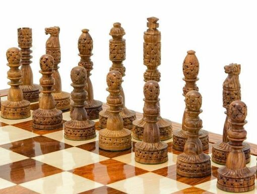 Juego de ajedrez "Rooks" de madera de palisandro y boj