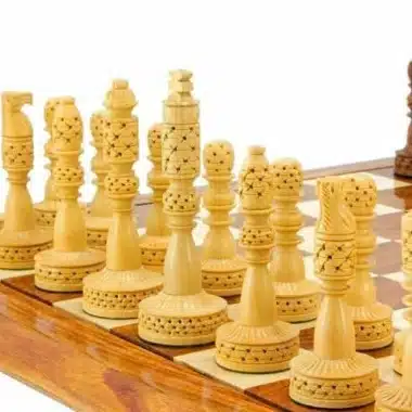 Juego de ajedrez "Rooks" de madera de palisandro y boj