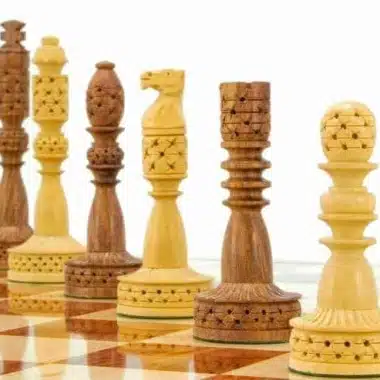 Juego de ajedrez "Rooks" de madera de palisandro y boj