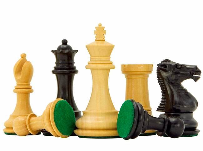 Conjunto Windsor Tablero de Ajedrez en Raíz de Palisandro y Chapado de Arce, Juego de Ajedrez en Madera de Ébano y Bujes y Cofre en Chapado de Raíz - Imagen 6