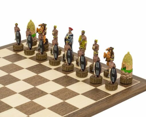 Juego de ajedrez de resina "Guerra Anglo-Zulú