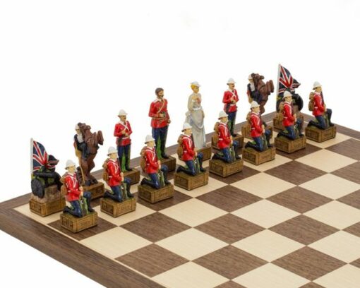 Juego de ajedrez de resina "Guerra Anglo-Zulú