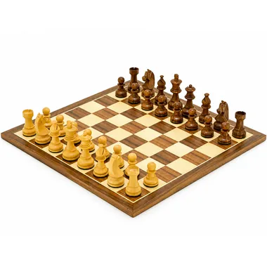 Juego de ajedrez "Academy Medium" en nogal y arce y palo de rosa